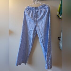 Blue and White Checkered Pants